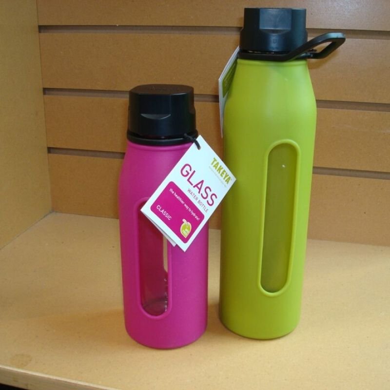Glass Bottle with Bamboo Lid